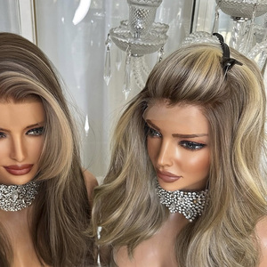 Parrucche in Capelli Umani Vergini Europei 100% con Top in Pizzo, <span class=keywords><strong>Colore</strong></span> <span class=keywords><strong>Biondo</strong></span> <span class=keywords><strong>Platino</strong></span> e Marrone, Parrucche Full Lace per Donne Bianche - Product Image 6