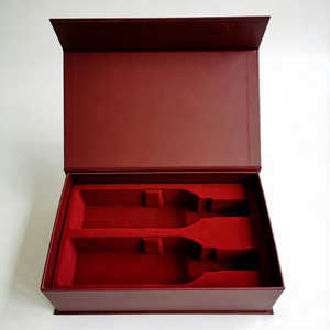 Boîte rigide magnétique personnalisée en feuille d'or gaufrée pour emballage de vin de la Fête de la Mi-Automne, écologique, avec insert en mousse EVA - Product Image 2