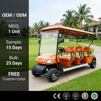 Carrito de Golf Eléctrico Tarion de 6 Plazas, 35 km/h, Asientos Delanteros de 3 Filas, Batería de Litio, Autonomía de 90 km, Motor de CA de 3.5 kW y 60 V, para Turismo
