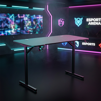 Fabricant chinois, vente en gros de tables de jeu pour ordinateur, table de jeu pour gamer, hauteur réglable, éclairage RGB, bureau de jeu pour PC