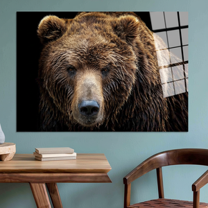 Lienzo Impreso Decorativo para Pared con Diseño de Oso Pardo, Decoración Rústica, Panel Artístico para Colgar - Product Image 3