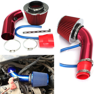 Kit Universal de Colector de Admisión de Aleación de Aluminio 64-76mm con Filtro de Aire Azul y Abrazaderas para Modificación de Motor de Coche - Product Image 3