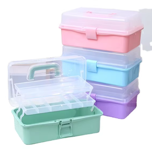 Plastic Wardrobe Portable Three-Layer <strong>Folding</strong> <strong>Storage</strong> <strong>Box</strong> 10L PP Plastic Multifunctional for Jewelry Cosmetics Sundries Modern - Product Image 1