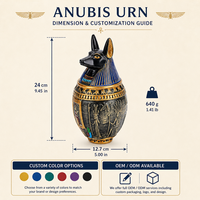 Nouveauté, best-seller, urne pour animaux de compagnie en résine de style égyptien, artisanat, urne commémorative pour chien.