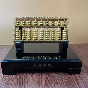 Juego de regalo de ábaco dorado, soporte de estilo chino, adorno decorativo para la apertura de negocios u oficina - Product Image 2