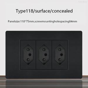 Brazilian standard PC <b>USB</b> wall socket, power socket panel, type 118 6-pin wall <b>plug</b> socket - Product Image 6