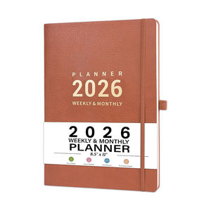 Planificateur hebdomadaire et mensuel 2026 en anglais, format A5, reliure à spirale, agenda rigide, manuel d'autodiscipline et d'efficacité, personnalisable - Product Image 1