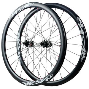 Juego de Ruedas de Carbono para Bicicleta de Carretera 700c Freno de Disco Center Lock QR Eje Pasante 15 12mm Clincher Carbono Tubeless HG MS XDR 12 Velocidades - Product Image 2