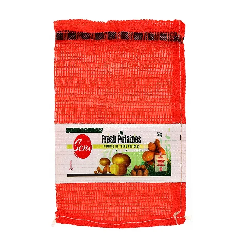 Экологичная пластиковая упаковка, яблочная капуста, чеснок, PE Mono Raschel сетчатый мешок PP Leno, сетчатые пакеты для упаковки фруктов, сетчатый мешок с красным луком