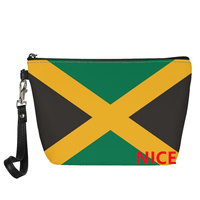 Trousse de Maquillage de Voyage en PU avec Drapeau Personnalisé de la Jamaïque pour les Voyages d'Affaires, l'Organisation de la Coiffeuse à Domicile et l'Inventaire de Marchandises de Détail