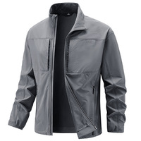 Nouvelle veste décontractée pour homme printemps-automne, imperméable, coupe-vent, multifonctionnelle, multi-poches, coupe ample, pour la randonnée en extérieur