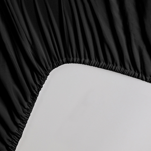 Redsun-<span class=keywords><strong>Drap</strong></span>-<span class=keywords><strong>housse</strong></span> d'été <span class=keywords><strong>noir</strong></span> king Size avec poches profondes 16" - Product Image 6