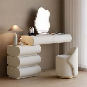 Led ayna ve Modern ışıkları ile yatak odası mobilyası bâtıla çekmeceler tasarımlar makyaj Vanity masa soyunma masa seti Dresser - Product Image 1