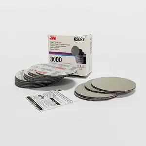 Éponge de ponçage pour disque, 6 pouces, 3M, grain 3000, grain 5000, éponge Abrasive, crochet et boucle