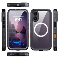 Étui de téléphone étanche IP68 pour utilisation sous-marine avec 17 boutons de commande pour caméra, protection robuste contre les chutes et la poussière, anneau magnétique et cordon