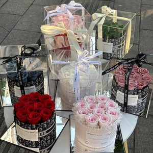 Scatola di <span class=keywords><strong>Rose</strong></span> personalizzate scatola di fiori eterni <span class=keywords><strong>Rose</strong></span> eterne <span class=keywords><strong>Rose</strong></span> eterne fiori veri e propri fiori conservati per San Valentino - Product Image 4