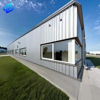Nave Industrial Prefabricada de Acero de Gran Envergadura, Construcción Duradera para Fábrica o Planta