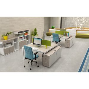 Factory Direct Sale Quality Assurance Durable Modular Office <strong>Workstation</strong> 4 People Linear Modular Office Computer <strong>Workstation</strong> - Product Image 5