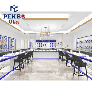 ตู้โชว์เครื่องประดับร้านค้าเชิงพาณิชย์ปรับแต่งได้ตู้โชว์นาฬิกาหรูหราและอัญมณีดีไซน์เคาน์เตอร์เครื่องประดับเฟอร์นิเจอร์ - Product Image 3