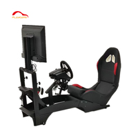 Cabina de simulador de carreras de movimiento completo con soporte de monitor y asiento para Logitech G29 G27 F1 Sim Racing