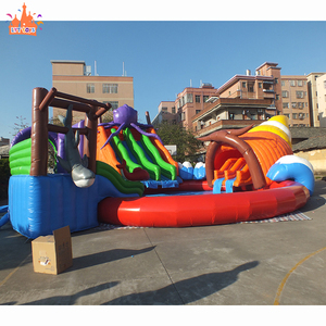 <span class=keywords><strong>Parc</strong></span> aquatique gonflable commercial de haute qualité pour la plage, avec grand toboggan aquatique sur le thème de la mer, personnalisable pour usage domestique - Product Image 2