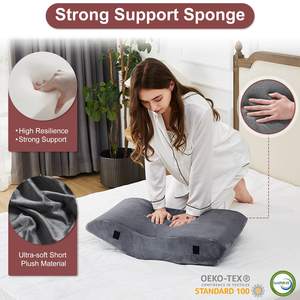 Nouveaux produits 3 pièces ensemble d'oreillers compensés lit orthopédique de luxe en mousse à mémoire oreillers compensés pour tête de lit - Product Image 2