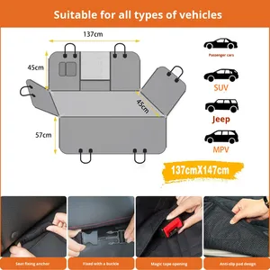 Coprisedile Auto per Cani Impermeabile con Finestra a Rete, Protezione Universale per Sedile con Alette Laterali Antiscivolo Resistenti - Product Image 5