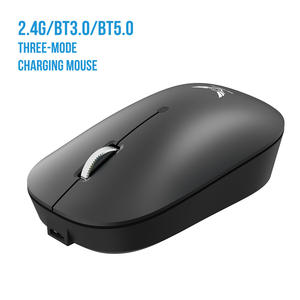 Souris sans fil Bluetooth ZeroGate T32, 3 boutons, design ergonomique, noire, photoélectrique, mini souris de bureau - Product Image 5