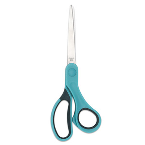 Office Scissors Stainless Steel Blue Straight Head Household Paper Cutting Craft Use - Product Image 5