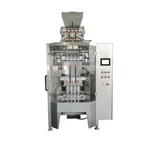 Fully Automatic Vffs Ketchup Packing And Filling Machine Multi Track Vertical 4 Sides Seal Sachet Tomato Sauce Packing Machine