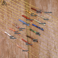 Klasik bohem tarzı kristal Faceted taş boncuk kolye doğal moda takı hediye veya nişan için