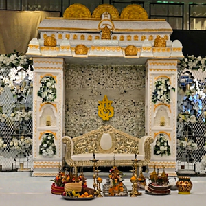 Bodas tradicionales del sur de la India Kanyadanam escenario rituales de Boda del Sur marcos de escenario elegante escenario de boda nuevos marcos 3D - Product Image 1