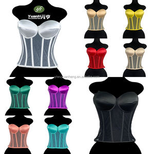 Vente en Gros Corset Sexy Moka en Résille avec Bonnets de Soutien-Gorge Push-Up, <span class=keywords><strong>Haut</strong></span> <span class=keywords><strong>Bustier</strong></span> Overbust pour Femme Adulte, Tissu Spandex, Logo Personnalisable, <span class=keywords><strong>Taille</strong></span> DD et <span class=keywords><strong>Grande</strong></span> <span class=keywords><strong>Taille</strong></span> - Product Image 4