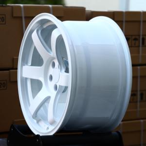 สีขาว TE37 Saga S-Plus <span class=keywords><strong>GT</strong></span> ล้อสำหรับรถแข่ง Volk 120 5X114.3 5X112สำหรับล้อรถเข็นกอล์ฟ Mk5 Mk6 6 <span class=keywords><strong>7</strong></span> GTI - Product Image 3