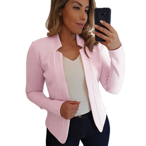 女式开衫休闲运动夹克加5XL长袖开缝上衣办公女士外套春秋 - Product Image 5
