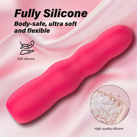 Vibrateur G-Spot ondulé, 10 modes de vibration, silicone, rechargeable par USB, résistant à l'eau, masseur, OEM, ODM, logo personnalisé