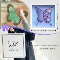 Cadre photo papillon avec rose éternelle, peinture artisanale, coffret cadeau pour décoration intérieure, maman, fille, petite amie, décoration murale