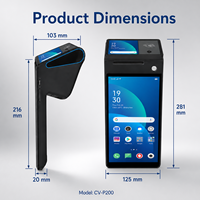 Terminal POS Android de Doble Pantalla con Conectividad NFC, WiFi, Bluetooth, USB, Procesador Octa-Core, Impresora Térmica, Punto de Venta