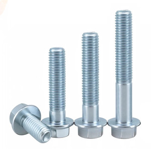 Cao cấp gb5787 tiêu chuẩn mặt bích Bolt din6921 M4-M12 không răng thép phẳng đầu đầy đủ/nửa chủ đề đồng bằng mạ điện kẽm kết thúc - Product Image 5