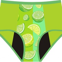 LYNMISS Marque Privée LY757 Culottes Menstruelles d'Été Douces pour Femmes, Grande Taille, Respirantes, en Coton et Spandex, Taille Haute, Hygiéniques