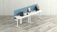 Bureau électrique intelligent à hauteur réglable avec gestion des câbles, poste de travail informatique de bureau ergonomique moderne