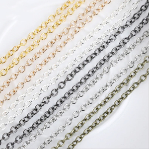 Vekeklee 18Inch Cơ Bản Vài Mạ Vàng Hop Dubai <span class=keywords><strong>New</strong></span> 18K Vòng Cổ Vàng Thiết Kế Chuỗi Cho Cô Gái Tốt Chuỗi Vòng Cổ - Product Image 4