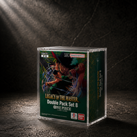 Boîte de présentation en acrylique transparente avec couvercle magnétique, protection UV, pour ensemble double PRB Gold Box