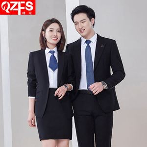 OEM <span class=keywords><strong>Terno</strong></span> Traje gris Hombres y mujeres con el mismo estilo Hotel Recepción Ropa DE TRABAJO Trajes de hombre Traje de negocios de 2 piezas - Product Image 5