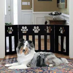 Grille pliable en bois pour chien, lit en bois Durable, accessoire de décoration de maison, sécurité pour bébés et animaux de compagnie, vente en gros,