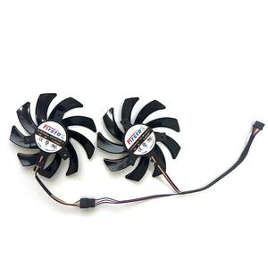 2 ventiladores de 4 pines adecuados para POWERCOLOR RX <span class=keywords><strong>5700</strong></span> <span class=keywords><strong>XT</strong></span> 6500XT <span class=keywords><strong>6600</strong></span> 6600XT 5700XT 6700 6700XT Fighter competitivo versi tarjeta gráfica REP - Product Image 4