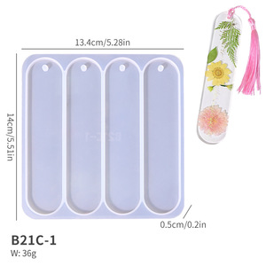 แม่พิมพ์ที่คั่นหนังสือทำจากซิลิโคนแม่พิมพ์ที่คั่นหนังสือแม่พิมพ์ที่คั่นหนังสือทำจากเรซินอีพ็อกซี่สำหรับงานฝีมือ - Product Image 6