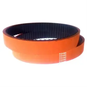 18 25 30mm Width 180 225 240 255 270 300 530 560 610 630 660 Length Red Rubber T10 Timing Belt For Packing Machine