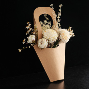 Sac fourre-tout en plastique Plain Realm pour fleurs artificielles, 7 pouces, style coréen, pour arrangements floraux, sac cadeau, décoration de mariage et de maison, teinture - Product Image 5