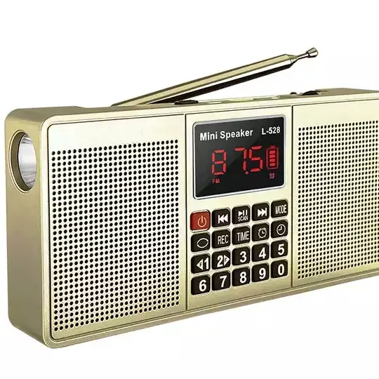 Günstigster Preis L528 bin FM Radio tragbare drahtlose Lautsprecher MP3-Player Unterstützung u Disk TF-Karte spielen langfristig funktionierende HiFi-Stereo